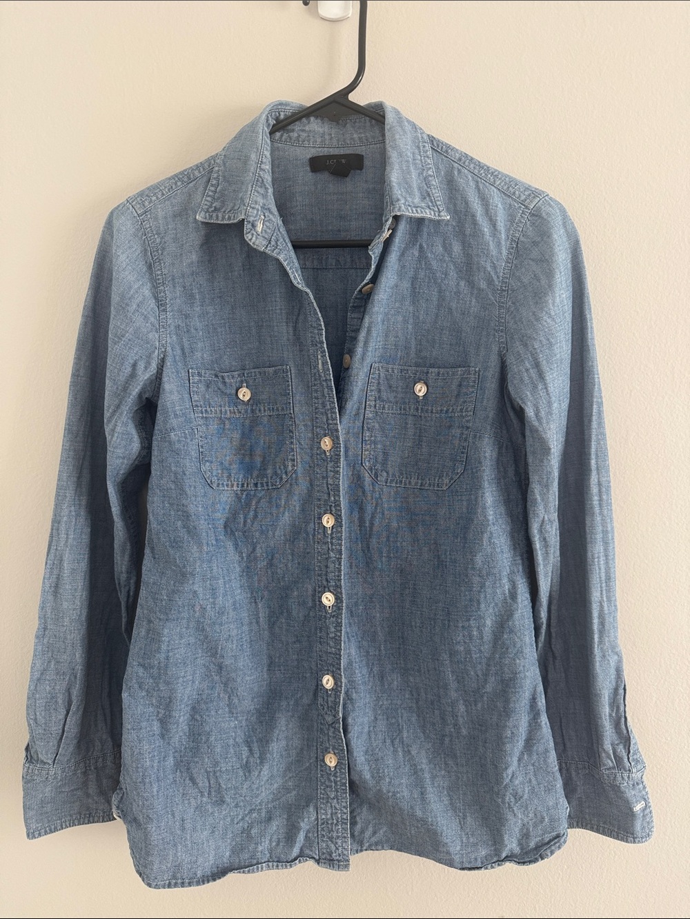 J. Crew Light Blue Denim Button-Down Shirt